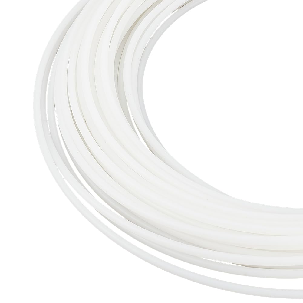 BENECREAT Striscia di Plastica per Modellazione PE Da 25 m, Cordino di Plastica Bianco Da 5mm per Uncinetto, Maglieria, Tessitura O Rifinitura Negli Indumenti, Cuscini