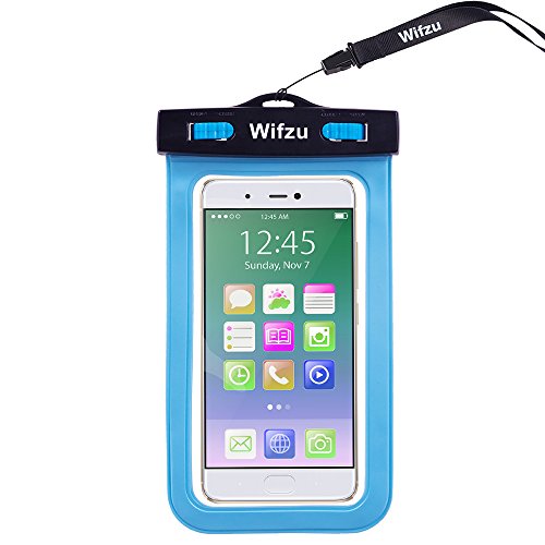 Wifzu Waterproof Phone Pouch Universal IPX8 Waterproof Cell Phone Case Dry Bag Compatible for iPhone X/Xs 8/7/6/6S Plus Galaxy S9/S8/S7 up to 6.0