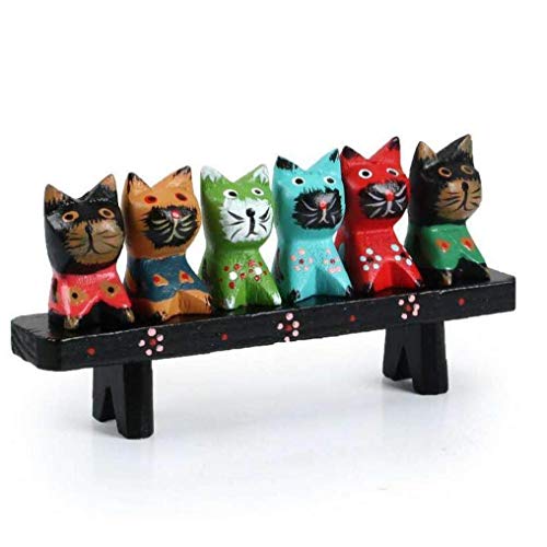 Figurines d'arts délicats de chat pour une atmosphère zen et poétique