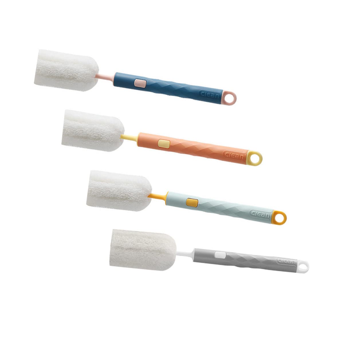 ULTECHNOVO 12piezas Escobilla Para Biberones De Mango De Rainbow Cepillo De Limpieza Para Botellas y Utensilios De Cocina Diseño Colgante y Fácil Almacenamiento