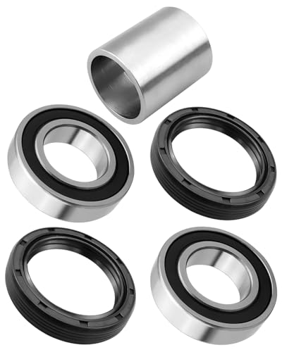 Image of Front Axle Wheel Bearings Seals & Spacer /Collar Kit Fits for Kawasaki Mule 2510 2520 3000 3010 3020 4000 4010 1993-2023 Replace 92045-3707 92049-1025 92027-1538