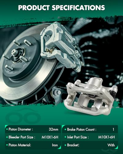 Image of SCITOO Rear Driver & Passenger Side Disc Brake Calipers 19B2979 19B2978 Compatible For Chevy For Optra 2004-2010,For Chevy For Spark EV 2014-2016,For Suzuki For Reno 2005-2008,With Bracket 2PCS