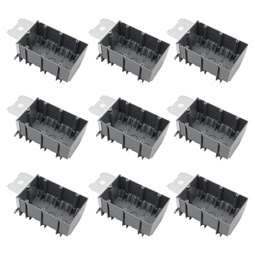 AIRTAK 3-Gang Adjustable Electrical Outlet Box, 49 Cu.in, ETL Listed, 9 Pack