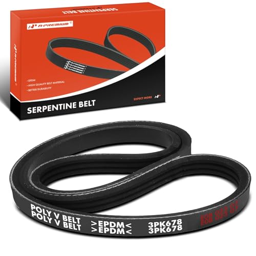 A-Premium Serpentine Belt 26.8 In Water Pump For Ford, Mazda & Mercury Cars - Escape 2001-2004, Taurus 2001-2004, Mystique, Sable, Contour, 6, Tribute, MPV, Cougar, Mystique, Sable by A-Premium - Used condition - US$9.96