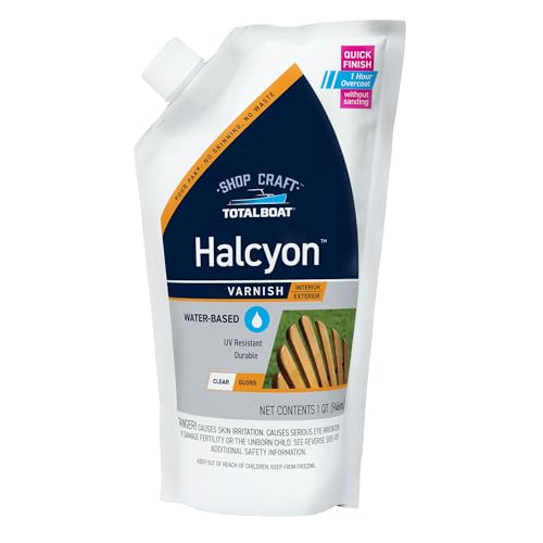 TotalBoat Halcyon Water-Based Marine Varnish | Fast-Drying P...