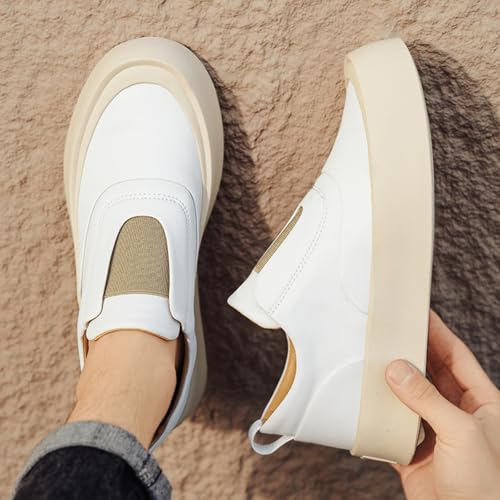 Men's Trendy Slip - on Platform Sneakers, Stylish Casual Footwear - Perfect for Street Strolls, Weekend Outings & Daily Commutes4