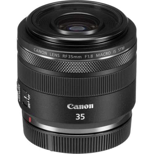 Image of Canon RF 35mm f /1.8 Macro is STM Lens with UV Filter & Lens Cap Keeper (3 Items)