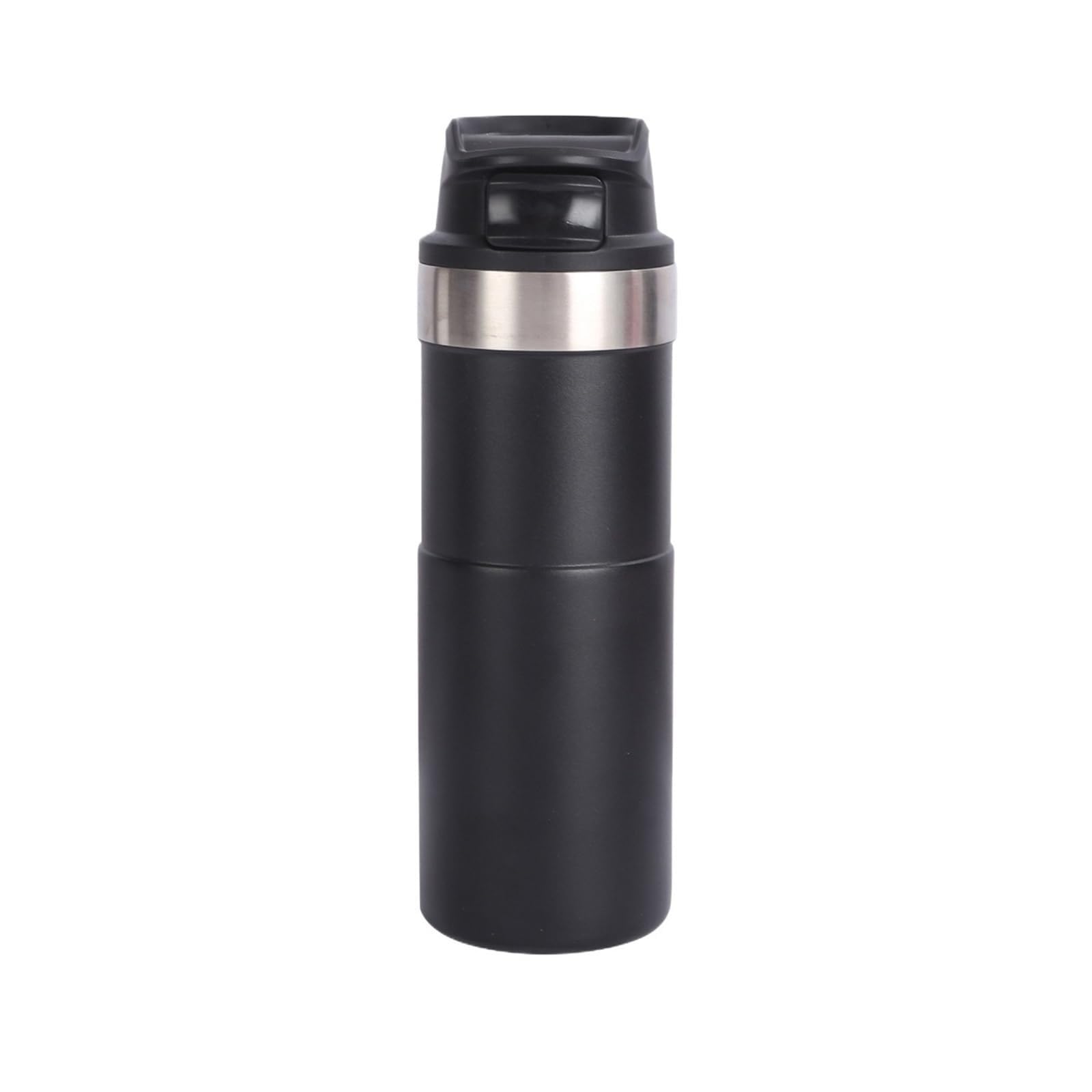 500ml Classic Trigger Action Travel Coffee Mug, 16OZ Double Wall Cup Insulated Sports Portable Bottle(Black)