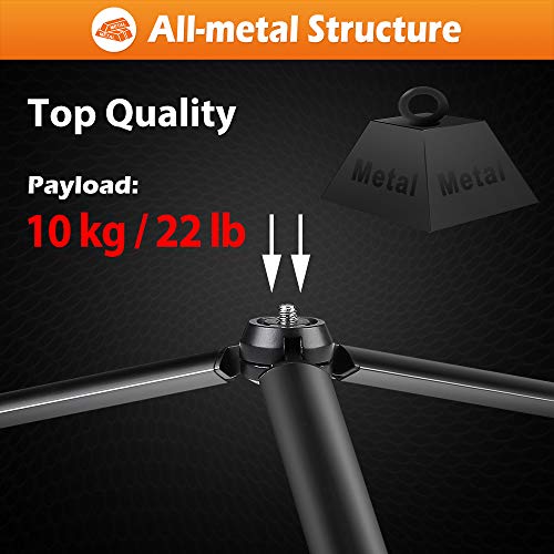 Image of Zeadio Metal Mini Tripod, Desktop Tabletop Stand Tripod with 1 /4 Inch Screw for Smooth 4, Crane Plus, Crane 2, Osmo Mobile, Ronin-S, Vimble 2, Gimbal Handle Grip Stabilizer and All Cameras