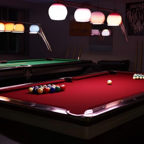 Breling 2 Sets 8ft Pool Table Felt Replacement Kit with 12 Rail Cloth Strips, Pre Cut Billiard Table Cloth for Standard 8 Foot Pool Tables, Durable Felt for Home Game Rooms, Bars & Clubs (red & Green)