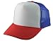 NIS Men's Mesh Trucker Adjustable Cap 3 Tone Royal Blue Red White