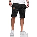 JMIERR Mens Casual Shorts - Cotton Drawstring Summer Beach Stretch Twill Chino Golf Shorts