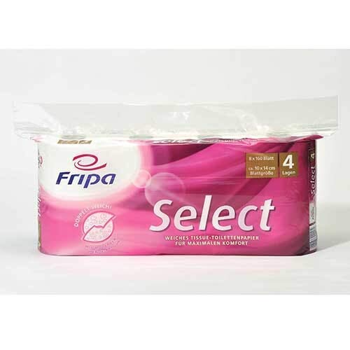 Lot de 48 rouleaux de papier toilette 4 plis Select Blanc 160 feuilles par rouleau