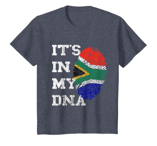 It is in Meiner DNA South Africa South Africa Fingerprint T-Shirt, Youth, Heather Blue, 2T