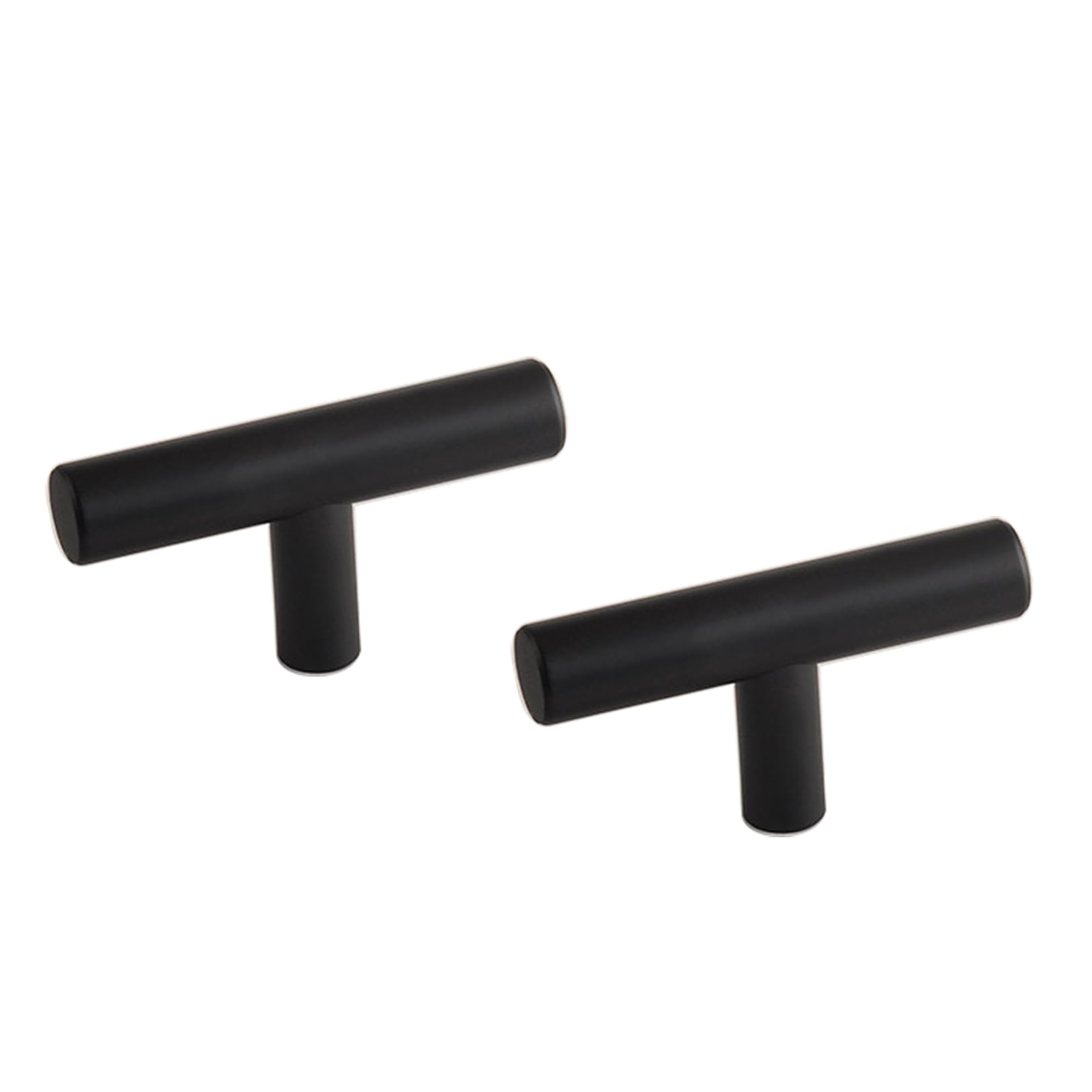TYYCKJ 2 Pack Bathroom Cabinets Handles Bridge-Shaped Drawer Knobs Matte Black Wardrobe Handles Aluminum Alloy Wine Cabinet Handles with Screws (Single Hole)