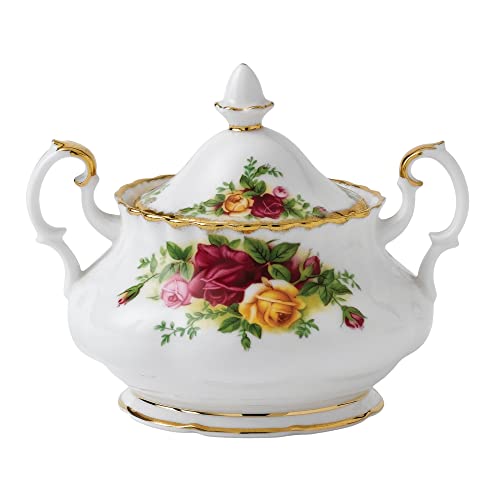 Royal Albert Old Country Roses Covered Sugar Bowl, 11 oz, Multi