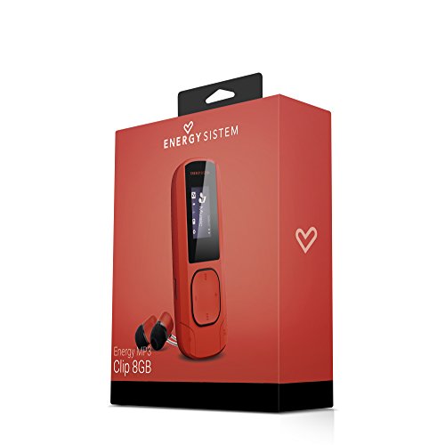 Energy Clip Coral MP3 portabile, 8 GB, Clip, Radio...