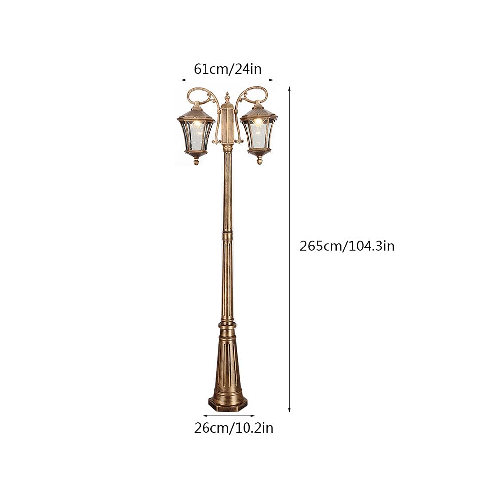 Latarnie zewnętrzne, latarnie uliczne Latarnie zewnętrzne Latarnie zewnętrzne Retro Światło o wysokim słupie Aluminiowe wodoodporne lampy słupowe Dziedziniec willi Antykorozyjne oświetlenie trawnika