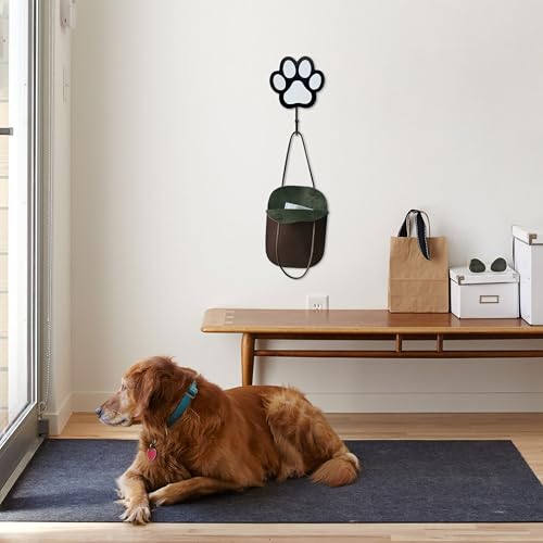 Wooden Dog Paw Wall Mounted,Dog Leash Holder Cute Key Holder for Wall,Dog Decor,Coat Hook for Wall Decorative Home Farmhouse Indoor,Dog Themed Gifts,Great Gift for Dog and Cat Lovers, Black - Image 6