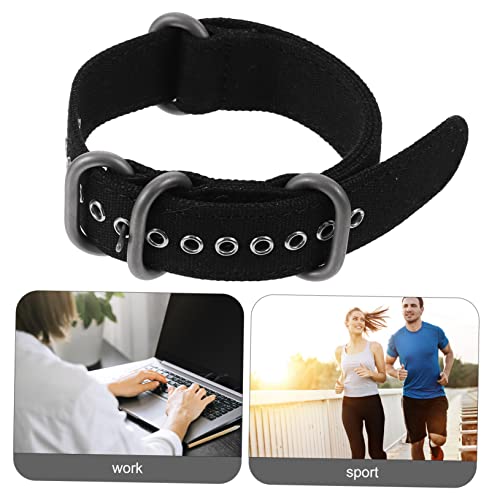 Correa de reloj de lona repuesto de pulsera tejida con hebilla universal 2