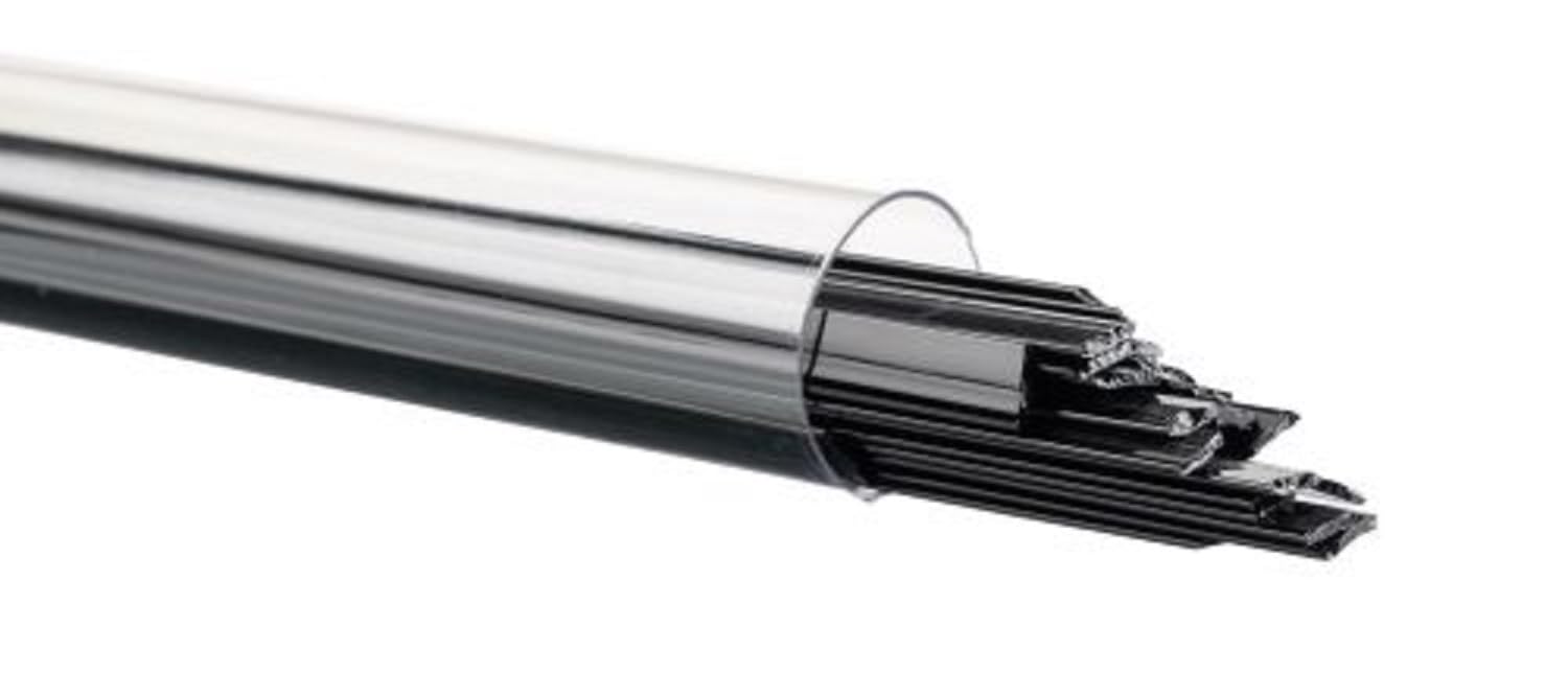 Black Opal Glass Ribbons - COE 90