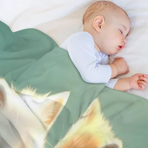 Couverture chat 3D en flanelle polaire 100x130cm chaude pour lit