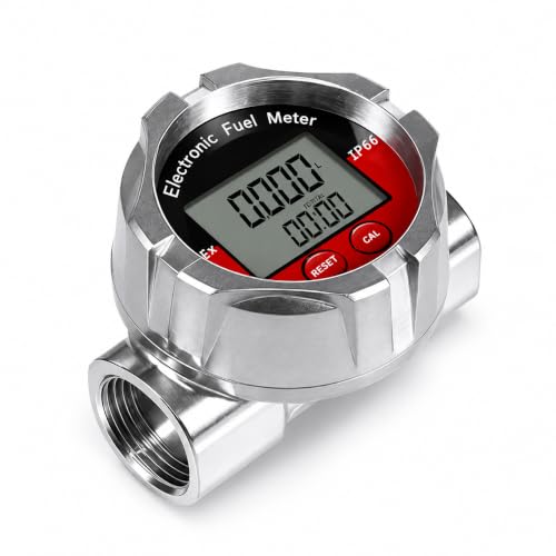 Medidor de flujo digital de acero inoxidable de 1 pulgada y 10-100 L/min para gasolina y agua
