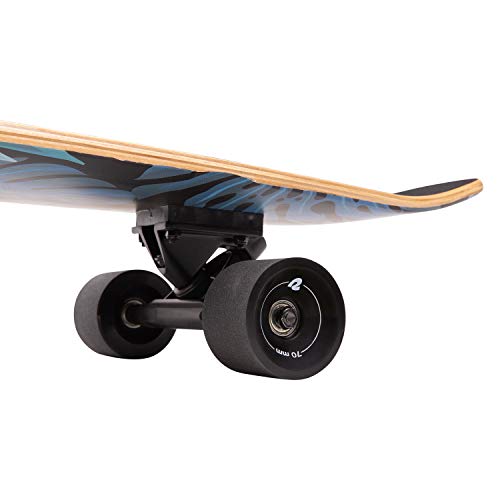 Retrospec Zed Longboard Skateboard Complete Cruiser | Bamboo & Canadian Maple Wood Cruiser W/Reverse Kingpin Trucks For Commuting, Cruising, Carving & Downhill Riding #TOP2