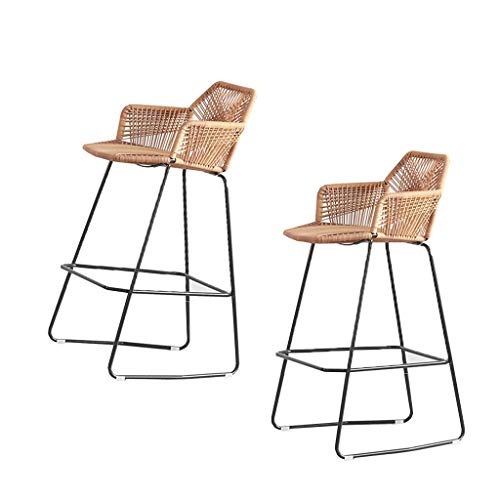 Bamboo Bar Stools Rattan Wicker Bar Stool Chair for Kitchen