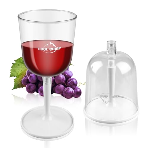 MEYAGOT Bicchiere Da Vino Rosso,2 Pezzi Set Bicchieri Da Vino Bianco,Plastica Bicchiere Da Vino Bianco,Bicchieri Da Vino Trasparenti Per Campeggio,Feste In Giardino,Picnic,Anticaduta,Removibile