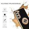 YINLAI Design for Samsung Galaxy S21 FE 5G Case, with Rotatable Ring Holder Magnetic Kickstand Stand Women Girls Soft Silicone Slim Shockproof Protective Phone Cover 6.4 inch, Black - Thumbnail Image 8