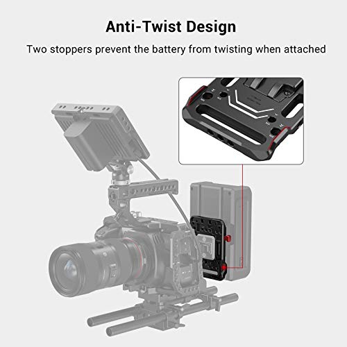 Image of SmallRig V Mount Battery Plate, Mini V-Mount Plate with 1 /4 inch-20 Holes 2988