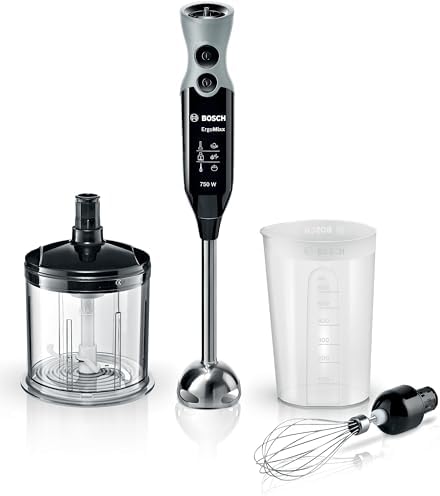 Bosch ErgoMixx Professional Hand Blender, 750 W, 12+1 Speed, Quat...
