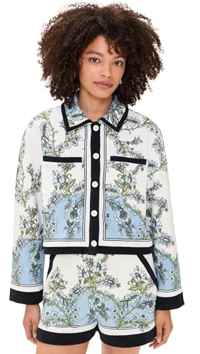 Veronica Beard Jean Womens Novelle Cardigan Blue Jay Multi S