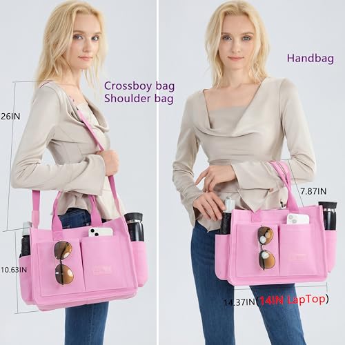 Image of ZHMO Canvas Tote Bag for Women,Women's Bags Crossbody Bags Work Laptop Tote Bag Large Handbags Purse for Travel Nurse Teacher