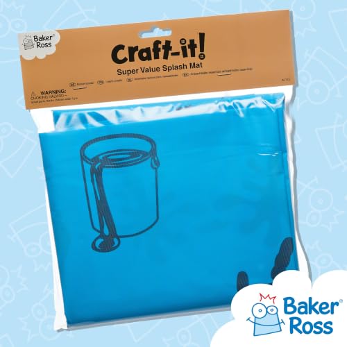 Baker Ross Blaue Plastik Tischdecke / Splashmat