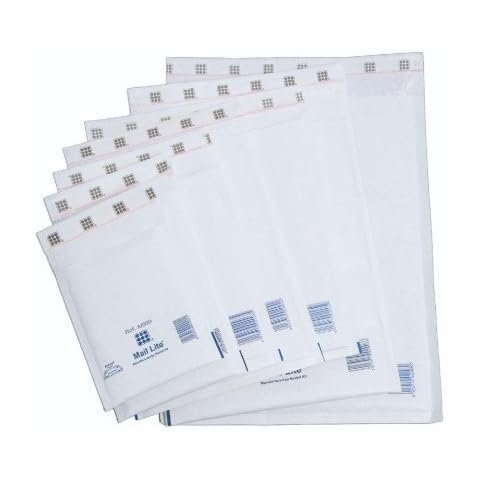 100 Mail Lite - D/1 - Bubble Lined Padded Envelopes 180 x 260mm - 7" x 10.5" (1 Box of 100) - White - No Frustration Bulk Pack by MAILERPRO® Cover