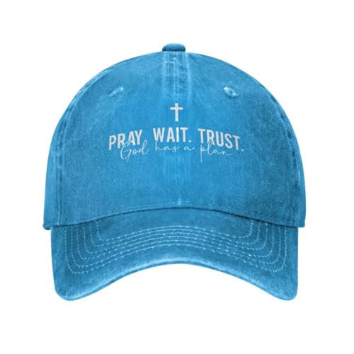 Gorra de béisbol Unisex de algodón con Frase Pray Wait Trust Ajus...
