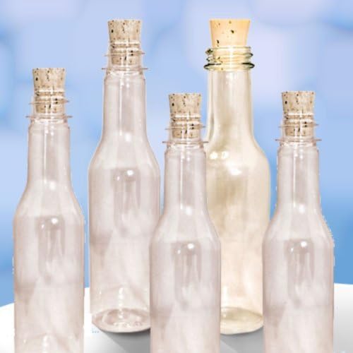 20 Plastic Bottles & Corks for Message in a Bottle Invitations by Invitation In A Bottle