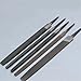 Xuyingst 5Pcs 6inch Industrial Steel Files Set Flat/Round/Half Round/Triangle/Square for Metalworking Woodworking Steel Rasp File Flat, Metallic
