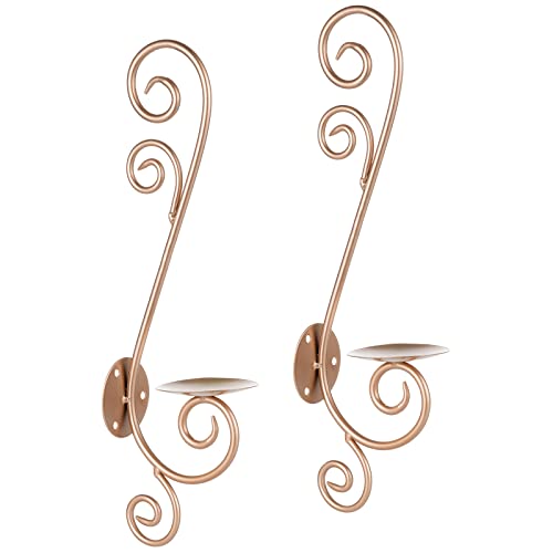 Sziqiqi Wall Candle Holder For Pillar Tea Light Candles Decorative Candle Sconces Hanging Metal Wall Decorations With Modern Art Design For Living Room, Bathroom, Dining Room, Set Of 2 #TOP5