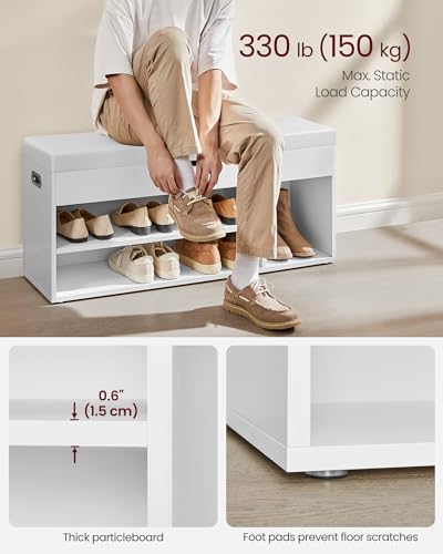 Vasagle ULHS130W14 Storage Bench With Cushion thumb #3