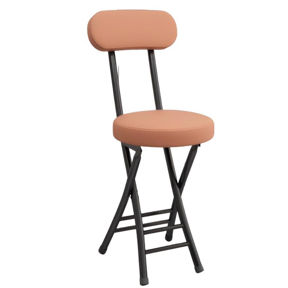 Taburete de Bar Plegable Cómodo Asiento Acolchado Silla de Desayuno de Cocina Portátil Taburete de Jardín de Picnicro/Marrón B