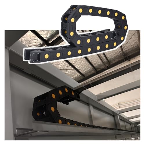 Tangle-Free Nylon Cable Drag Chain, Flexible Wire Carrier with Reinforced Hinges, for Industrial Machine Tools & Automation Systems(1m/3.3ft,20x38mm/0.79x1.5in)