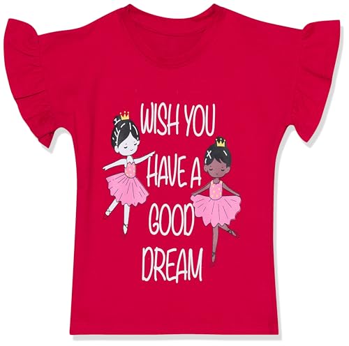 Image of T2F Girls Cotton Printed Regular Fit T-Shirt (Pack of 5)
