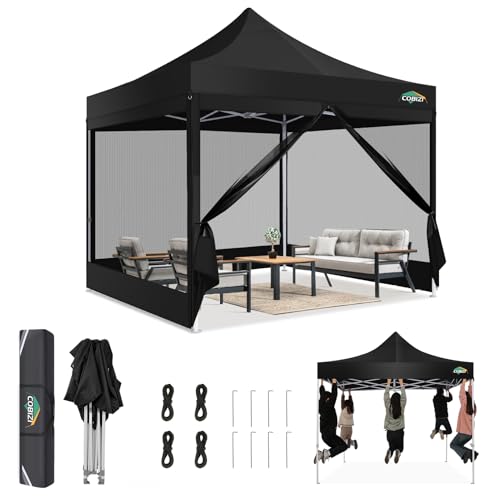 COBIZI Carpa Plegable 3x3 con Mosquitera Pared Lateral,Impermeabl...