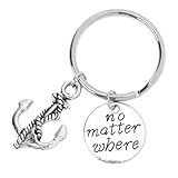 Uonlytech Edelstahl Schlüsselanhänger Schiffsmotiv in Schwarz mit Vintage Design als Geschenk zur Abschlussfeier und Symbol für Freundschaft und Eleganz