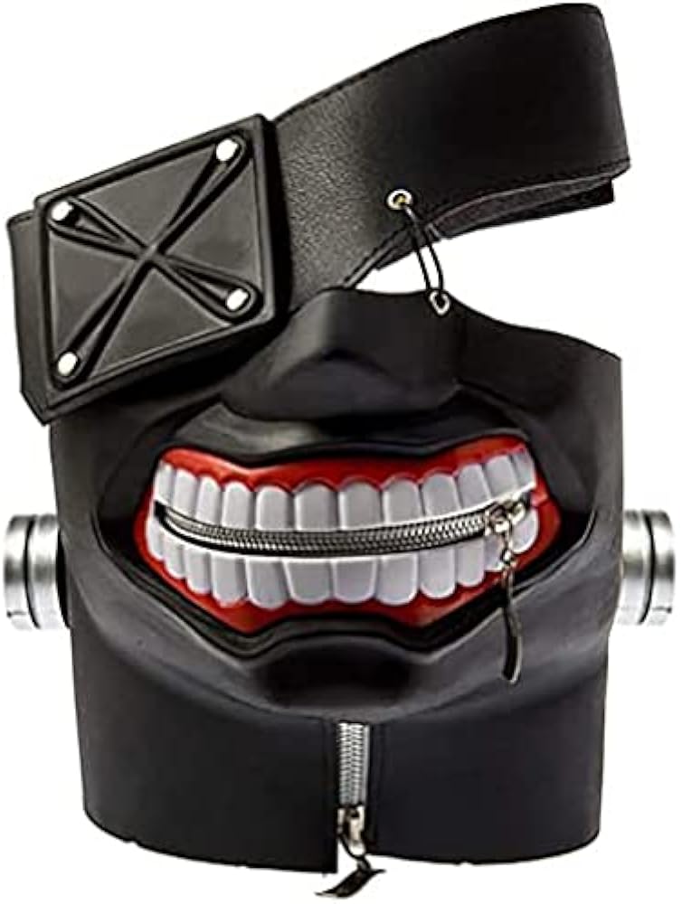 金木研 東京喰種 プラ製 缶バッジ 振り向き、見返り、マスク、白金木、白髪