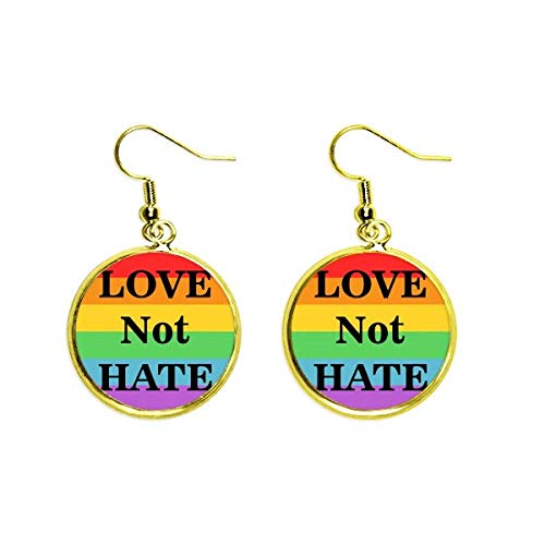 Pendientes bisexuales colgantes hipoalergénicos con baño dorado duradero