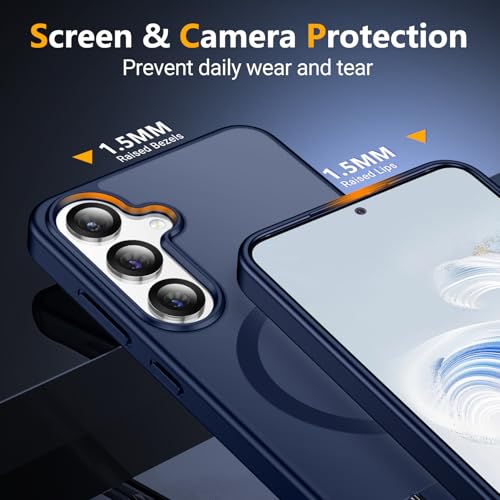 Image of SPIDERCASE Magnetic for Samsung Galaxy S25 Plus Case, [3 Stand Ways][ Military Grade Drop Protection] with Invisible Stand Shockproof Slim Case for Samsung Galaxy S25 Plus 6.7 inch, Blue